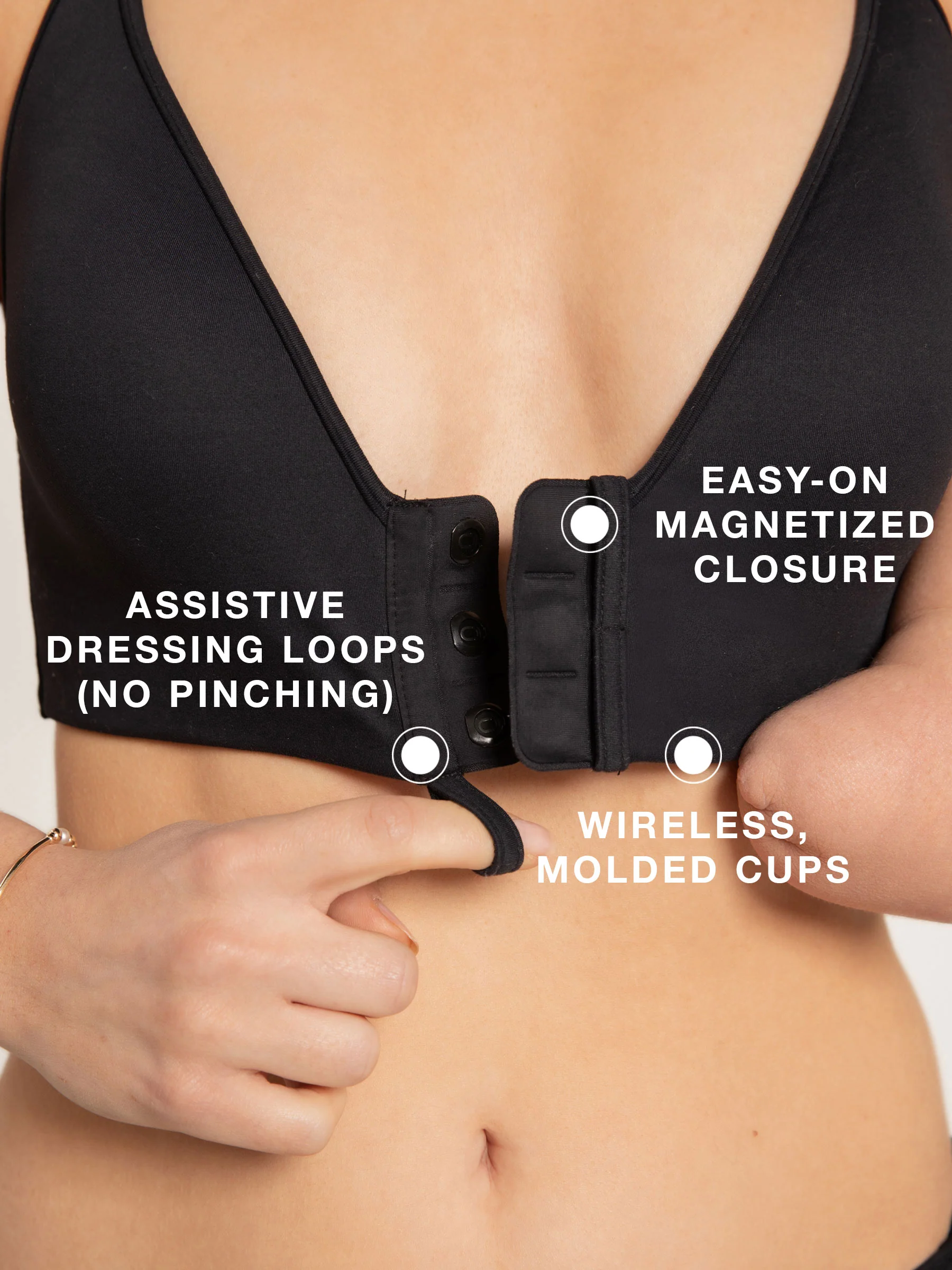 Liberare Bra in Black (Front-Closure, Wireless) - Image 4